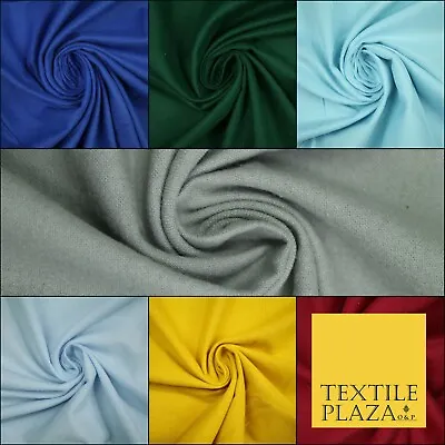 Buy Plain Coloured Winceyette Soft 100% Brushed Cotton Fabric Flannel 110cm Wide • 1.50£