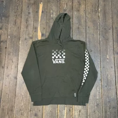Buy Vans Hoodie Mens Spellout Y2K Pull Over Skating Sweatshirt, Green, Large • 25£