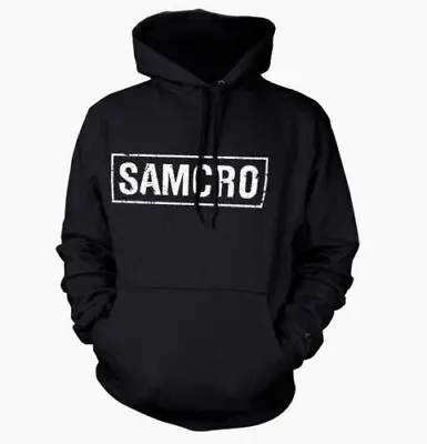 Buy BLACK SAMCRO Inspired Distressed Hoodie Sons Of Anarchy Series Jumper • 29.99£