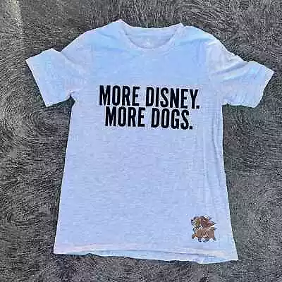Buy Disney Lady And The Tramp More Disney More Dogs Shirt Women's Medium Gray Blue • 12.48£
