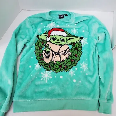 Buy Star Wars Unisex Sweater Sz  SMALL Yoda GROGU Ugly Christmas Sweater  SOFT Green • 14.13£