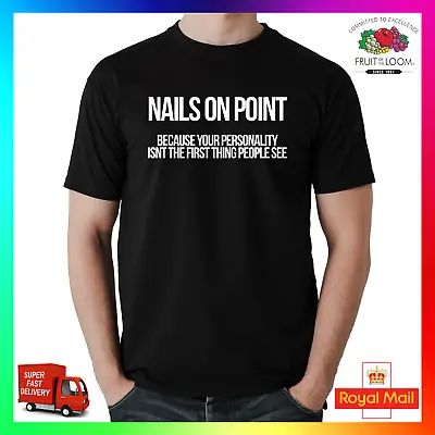 Buy Nails On Point T-Shirt Shirt Tee Tshirt Funny Acrylic Gel Gel Nail Technician • 14.99£