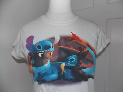 Buy Cute Kawaii Quirky Lilo And Stitch How To Train Your Dragon Toothless Mash Up M • 4.50£