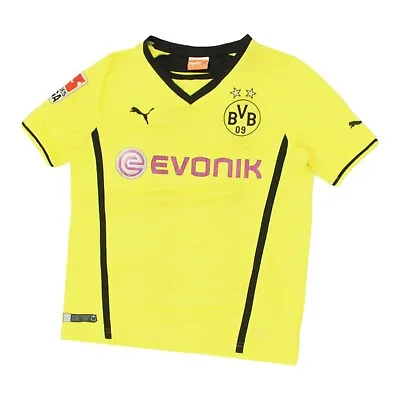 Buy Borussia Dortmund 2013-14 Boys Puma Home Shirt | Retro German Football Jersey • 25£
