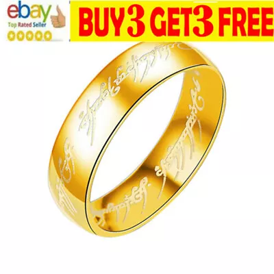 Buy Lord Of The Rings The One Ring Stainless Steel Gold The Hobbit Jewellery Gifrc • 2.59£