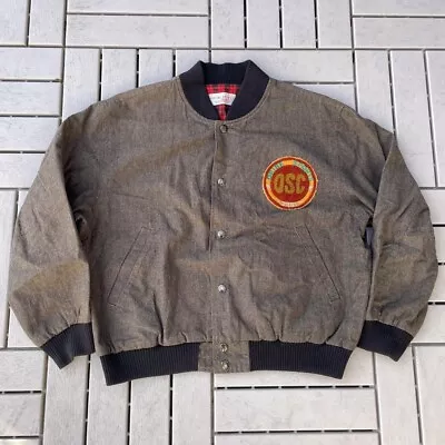 Buy Japanese Archive Vintage Punk Denim Fabric Varsity Jacket Not American Vintage • 62£