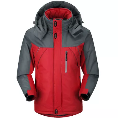 Buy Men's Hooded Thick Coat Waterproof Ski Snow Hiking Warm Winter Outwear Jackets • 19.19£