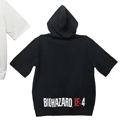 Buy CAPCOM BIOHAZARD Resident Evil 4 Hoodie Shirt Half Sleeves Black RE4 Remake • 37.78£