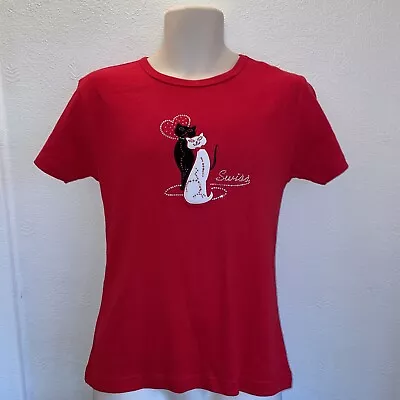 Buy Red Swiss Siamese Cats T-Shirt Ladies Large BNWT Approx 14-16  • 12£