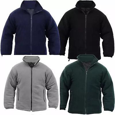 Buy Mens Extra Thick Fleece Heavy Duty Work Jacket Padded Warm Winter Coat  • 28.99£