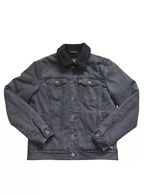 Buy !Solid Solidmen Denim Jacket Size Medium Dark Grey/Black • 19.99£