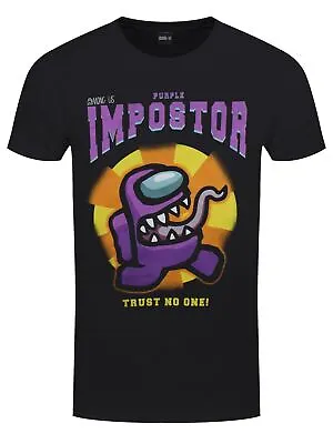 Buy Among Us T-shirt Purple Impostor Men's Black • 14.99£