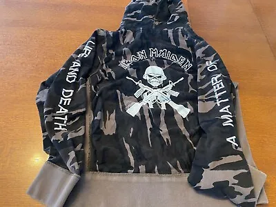 Buy Iron Maiden Official Original 2007 Matter Of Life And Death Camo Fan Club Hoodie • 144.77£