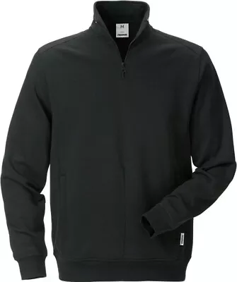 Buy Fristads Sweatshirt Mit Kurzem Reißverschluss 7607 SM Schwarz • 63.42£