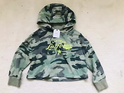 Buy NEW Girls Green Mix Cropped Camouflage Hoodie Age 5 Years From Next • 10£