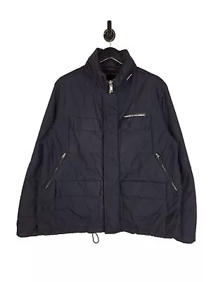 Buy Tommy Hilfiger Padded Jacket Size L/XL In Black Men's Hooded Multi Pocket • 49.99£