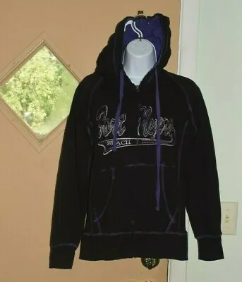 Buy Pacific & Co. Fort Myers Sweat Hoodie Full Zip Girls Youth Sz XL Blk Purple GC! • 11.83£