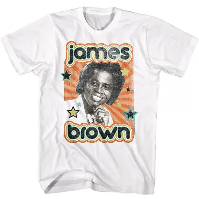 Buy James Brown The Godfather Of Soul Sunburst Stars Men's T Shirt Funk R & B Music • 43.48£