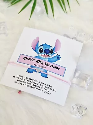 Buy Birthday Party Wish Bracelets Personalised ~ Party Bag- Lilo And Stitch Design • 1£