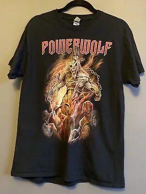 Buy Powerwolf Black Men’s T Shirt Vintage Gildan Heavy Cotton Heavy Rock Size M  • 20£