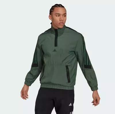 Buy Adidas Mens Future Icon Woven 1/4 Zip Jacket / Green / RRP £50 • 22£