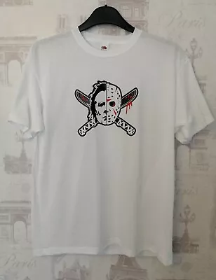 Buy Halloween Michael Myers & Friday The 13th Jason T-Shirt (Large) • 9.99£