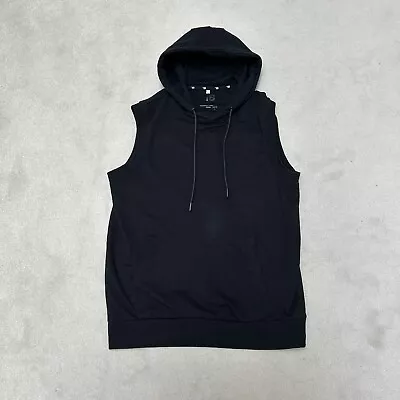 Buy Threadbare Men’s Sleeveless Pullover Hoodie Black Size Medium • 14.99£