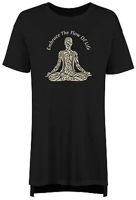Buy Embrace The Flow Of Life Nightie Womens Yoga Meditation Spiritual Night Shirt • 13.99£