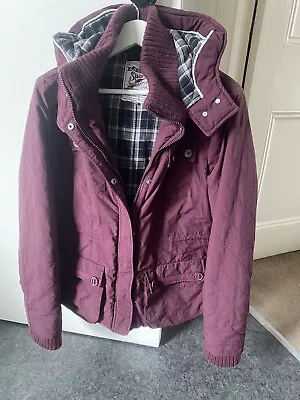 Buy Next Burgandy/ Plum Colour Lady Lined Hoodie Jacket Size 18 • 17£