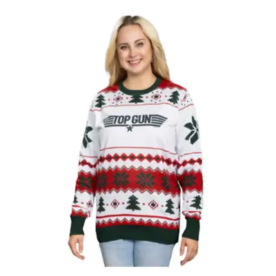 Buy Womens Top Gun Movie Green Logo Ugly Christmas Sweater Holiday Xmas Pullover • 46.66£