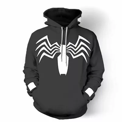 Buy Venom Spiderman Hoodie Pullover Jumper Hooded Sweater Cosplay Sweatshirt Coat • 17.99£