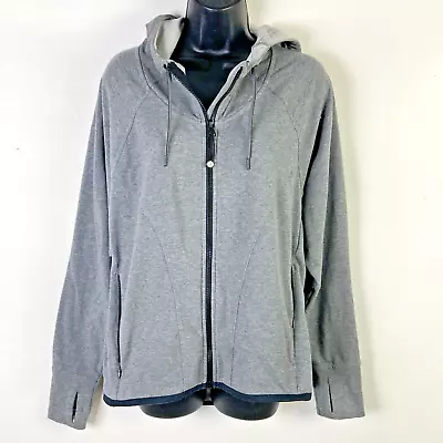 Buy Athleta L Sentry Anorak Jacket Hoodie Sweatshirt Gray Zip Up Stretch Pocket • 27.96£