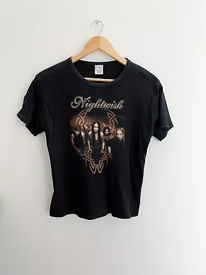 Buy Vintage Black Nightwish Graphics Mens Tshirt Size L| SKU 1665 • 20.58£