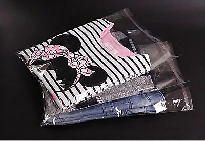Buy Garment Bags Clear Cello Plastic Self Seal Packaging For  Clothing T-Shirts Etc • 6.75£