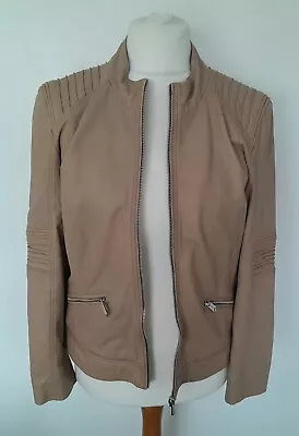 Buy GIORGIO & MARIO - Soft REAL LEATHER Jacket BEIGE Size 14 - STUNNING • 64.99£