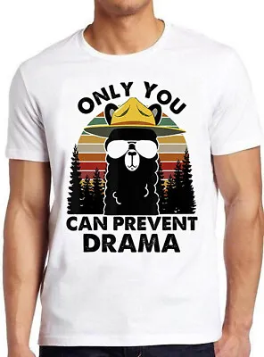 Buy Llama Camping Only You Can Prevent Drama Funny Meme  Cool Gift Tee  T Shirt M771 • 6.35£