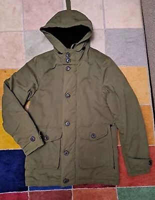 Buy Mens Next Padded Hooded Parka Jacket,small,olive Green.Very Good,Pre Owned. • 13£