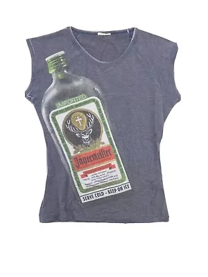 Buy Women's Jägermeister Jager Gray Fitted Cap Sleeves T-Shirt - Small • 17.94£