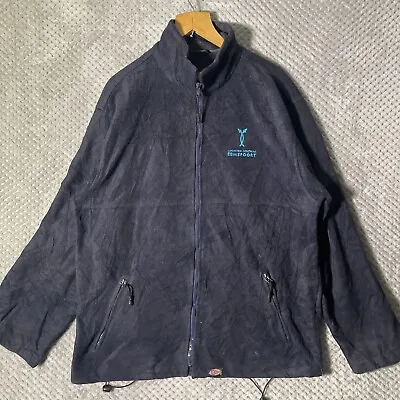 Buy Dickies Mens Fleece Jacket Size Xl Work Fleece Long Sleeve Navy • 12.80£