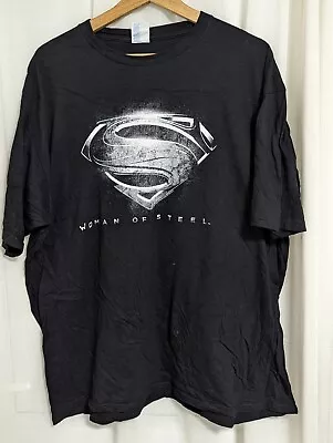 Buy Black Graphic T Shirt Woman Of Steel Superman Size 2XL • 13.99£
