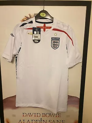 Buy England 2007 -2009 Short Sleeve Home Shirt By Umbro  - BNWT - Large Boys • 19.99£