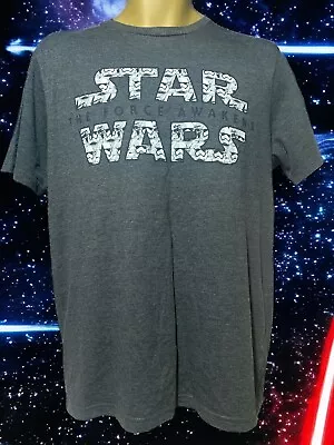 Buy Star Wars T-Shirt The Force Awakens Men's Large Grey T-Shirt • 8.99£