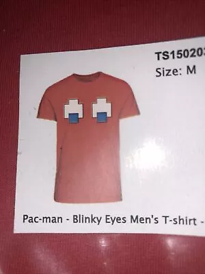 Buy Pac-Man Blinky Ghost Eyes T-Shirt- Men's Medium M - Retro Gaming New Sealed • 14.99£