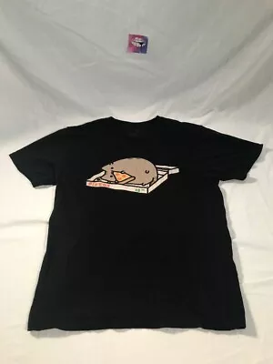 Buy Pusheen Cat Shirt Women's Medium Black Pizza Box Kawaii Short Sleeve Shirt • 10.08£