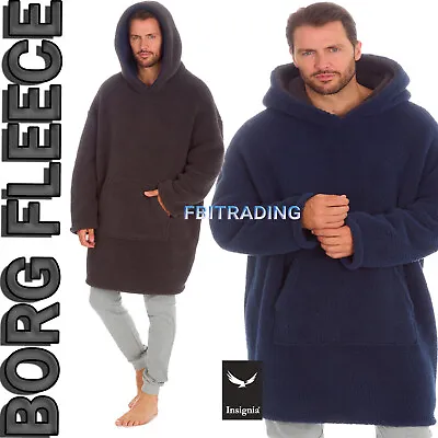 Buy Mens Oversize Hoodie Pyjamas Top Dressing Gown Alternative Onesize • 19.95£