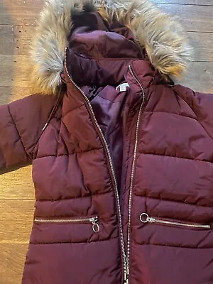 Buy Ladies Burgandy Topshop Jacket With Detachable Hood. Size 8. Excellent Cond.  • 16.99£