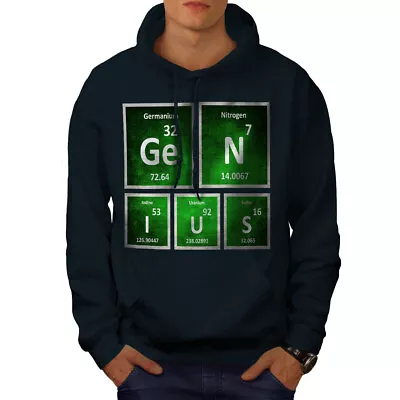 Buy Wellcoda Genious Smart Geek Mens Hoodie, Chemistry Casual Hooded Sweatshirt • 25.99£