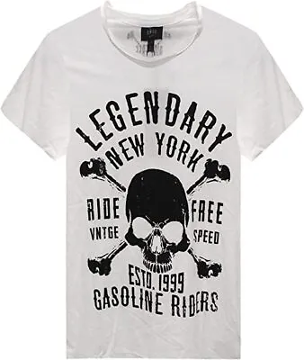 Buy Smog Tshirt Slim Fit Printed Biker T Shirt Distressed Tee Graphic Print Skull T • 4.99£
