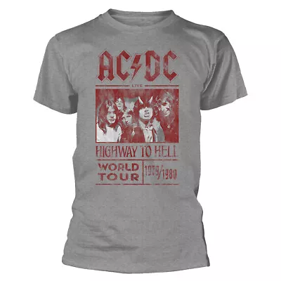 Buy AC/DC Highway To Hell World Tour 1979/1980 Grey T-Shirt NEW OFFICIAL • 15.19£