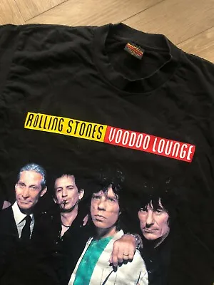 Buy Vintage ROLLING STONES 1994 Tour - VTG T-Shirt XLarge - BROCKUM LICENSED Voodoo • 72£